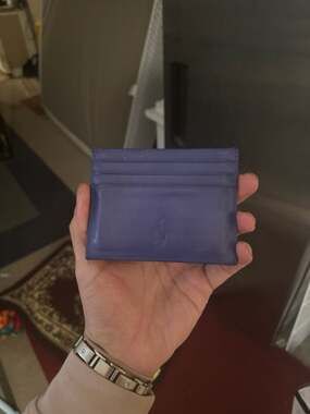 Polo Ralph Lauren Blue Leather Slim Card Case Wallet